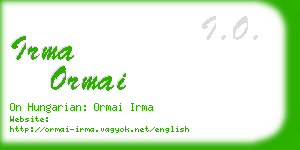 irma ormai business card